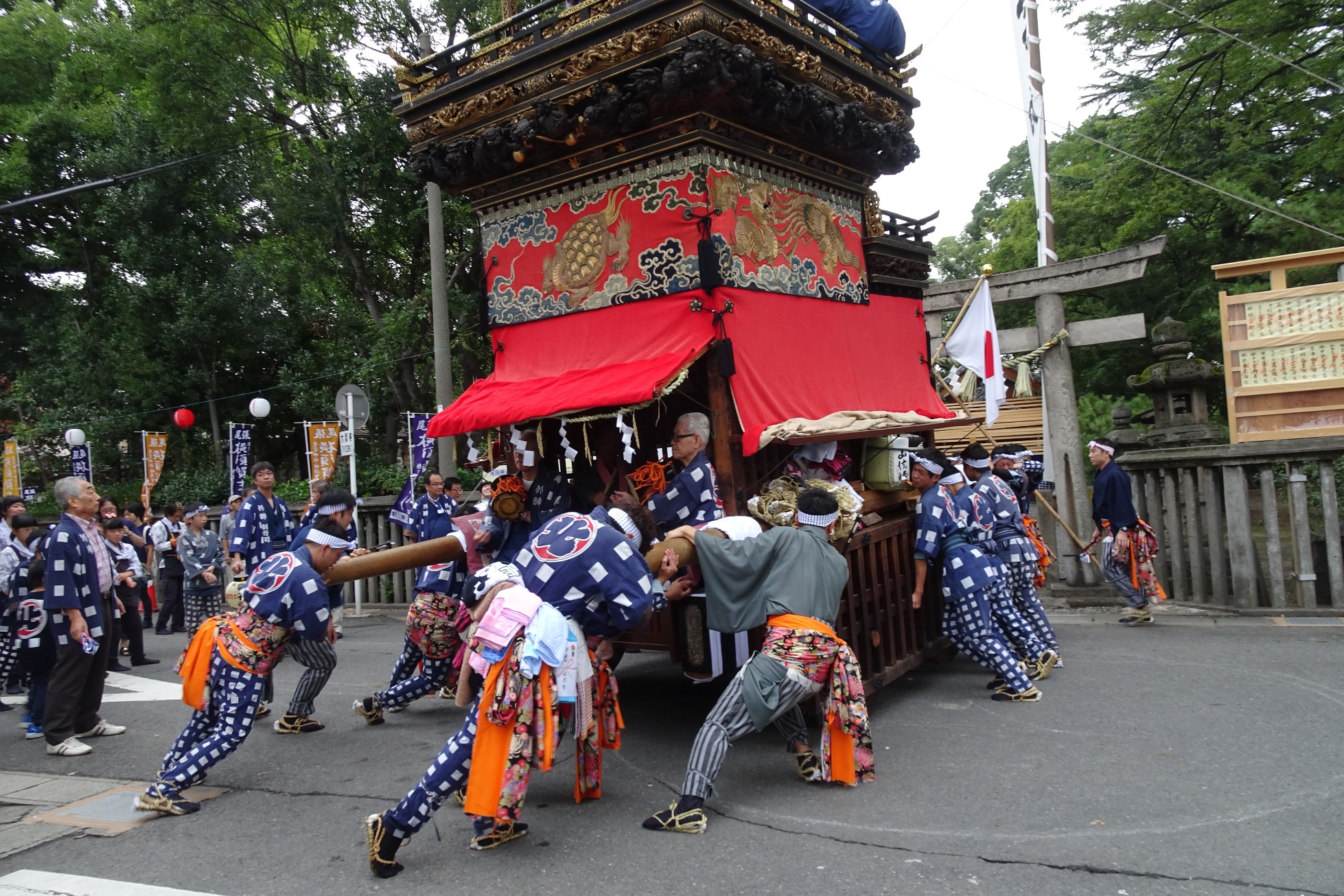 尾張横須賀まつり愛宕神社前　試楽